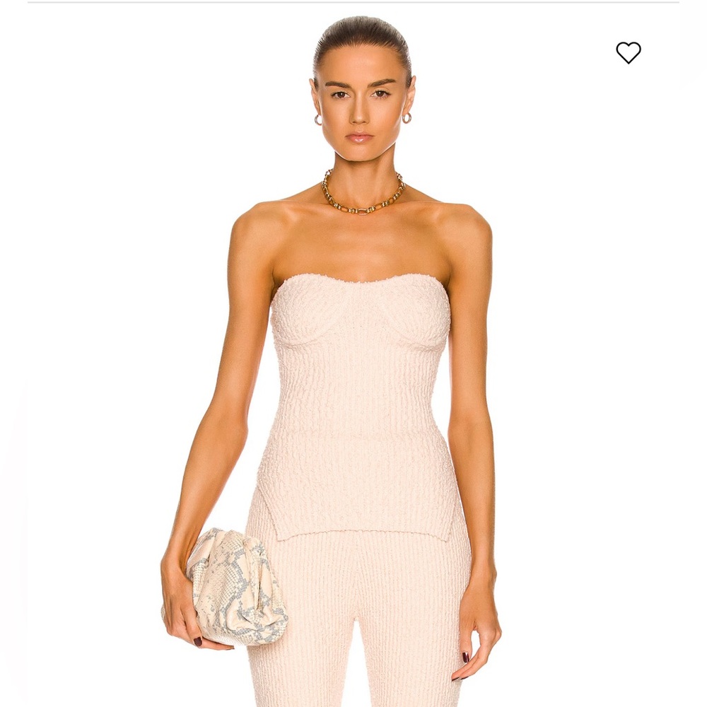 HELMUT LANG ribbed bustier top